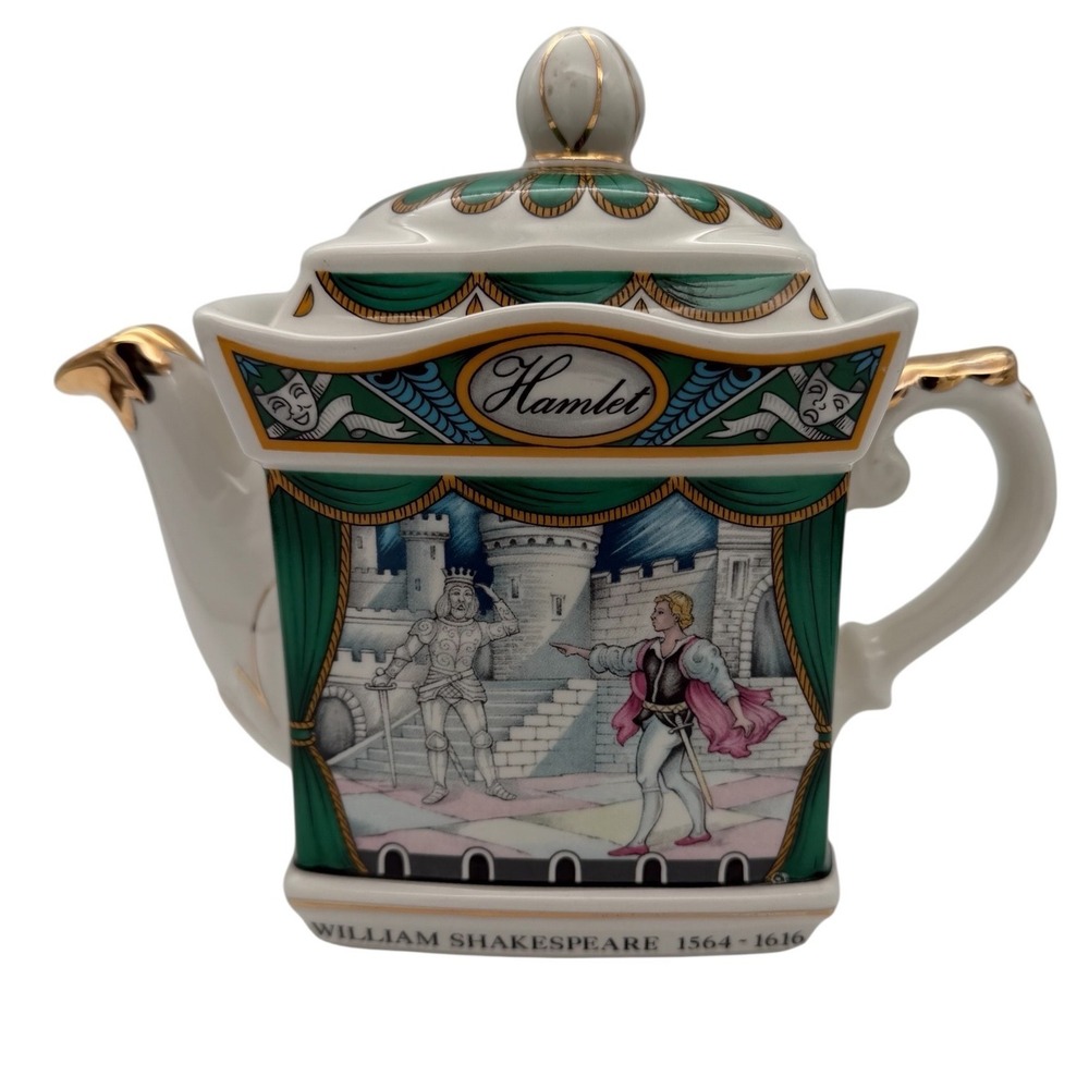 Sadler Staffordshire England Hamlet William Shakespeare Collectible Teapot - Picture 3 of 4